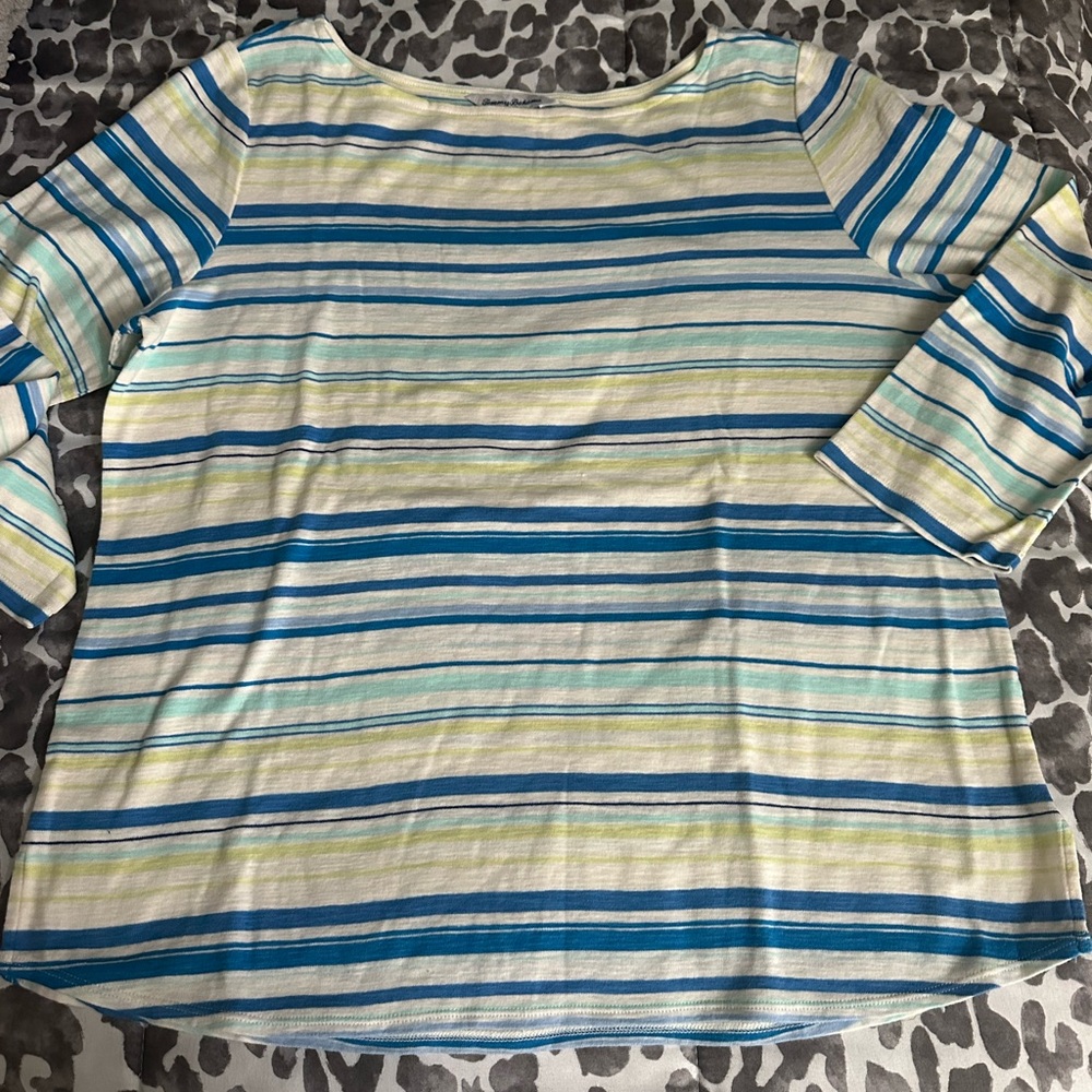 Tommy Bahama striped cotton top Sz LG